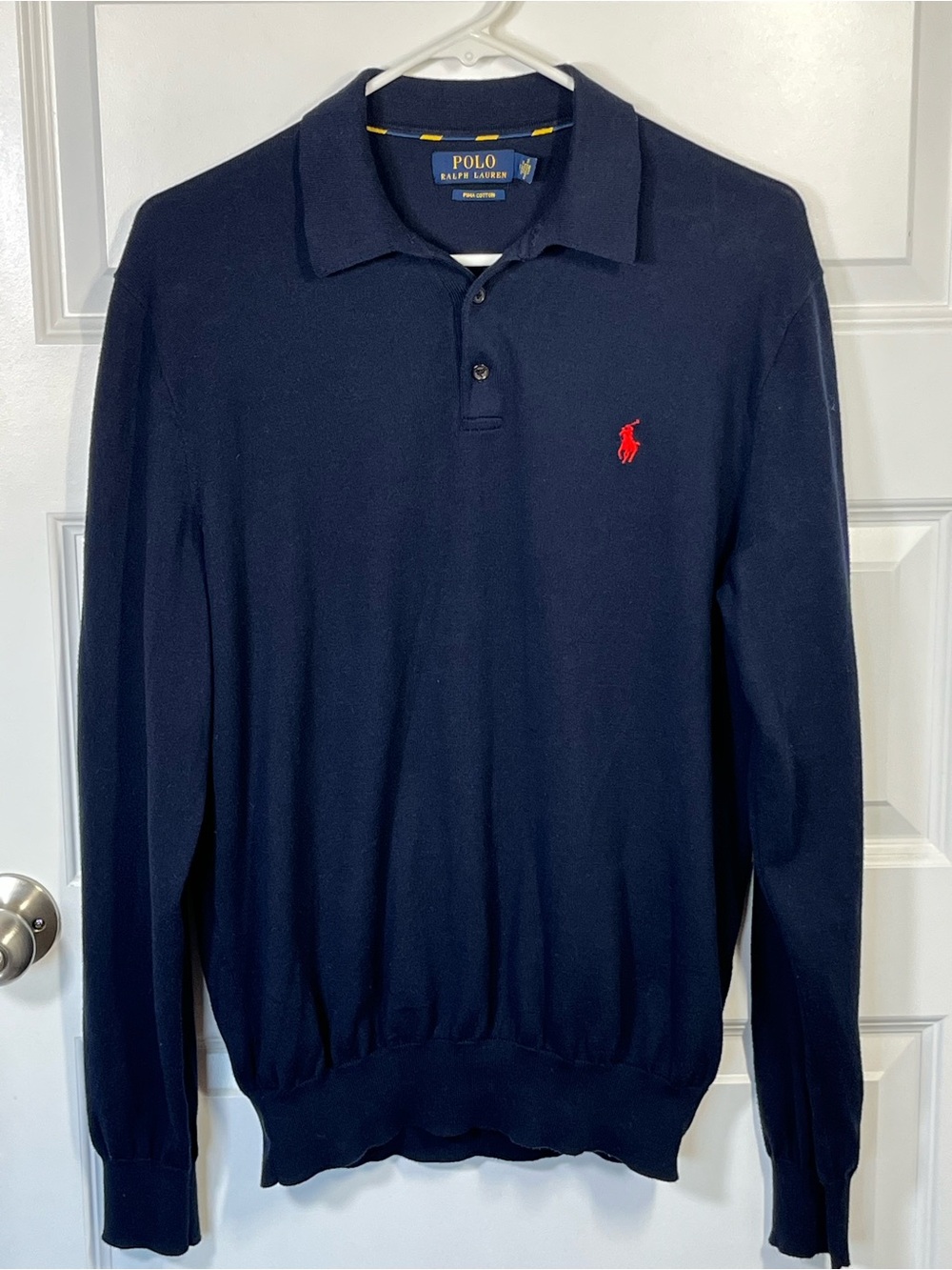 Polo Ralph Lauren Pima Cotton Long Sleeve Polo Sweater Men’s M